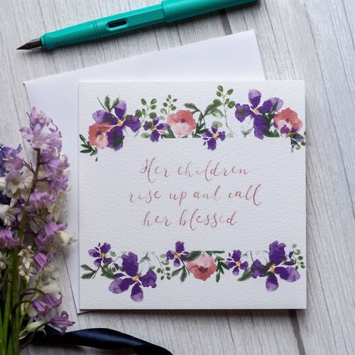 Christian Card for mum - Mother’s Day (or any day!) Proverbs 31:28
