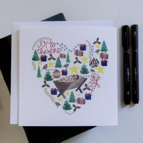 Christmas card - Christian Christmas heart