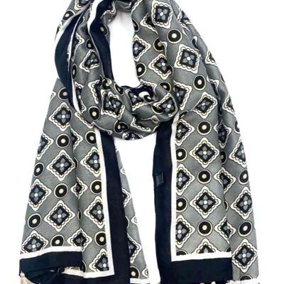 foulard brillant noir