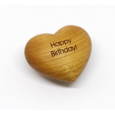 Corazón de madera '¡Feliz cumpleaños!'