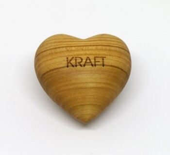 Remerciements coeur en bois KRAFT