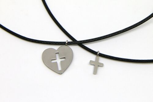 Freundschaft-Schmuckset Herz/Kreuz für 2 Menschen die Ihre Liebe auf eine ganz besondere Art teilen möchten!