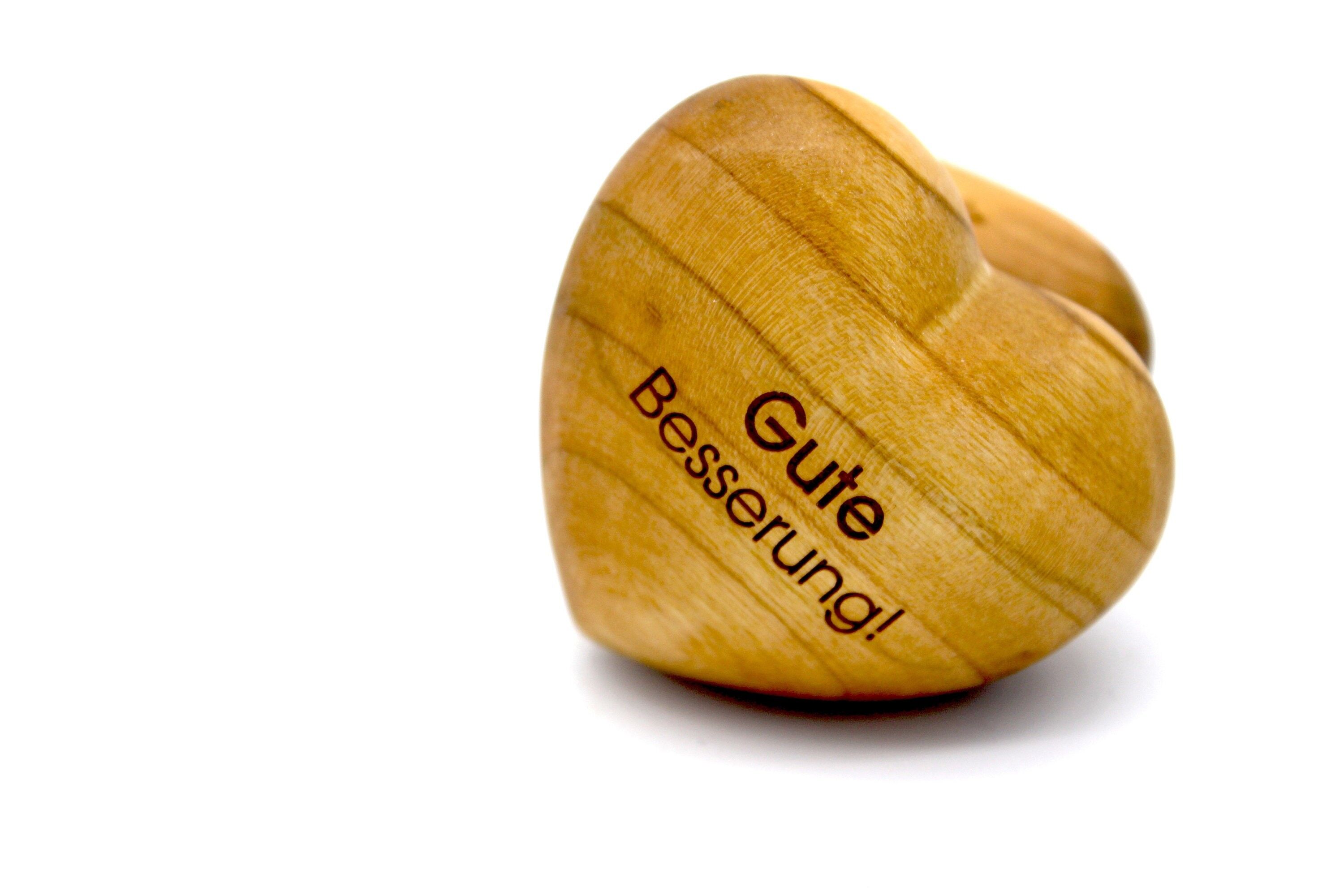 Thankgoods Holzherz Gute Besserung!