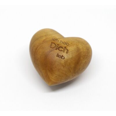 Wooden heart 'I love you'