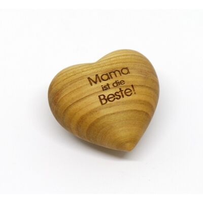Wooden heart 'Mom is the best!'