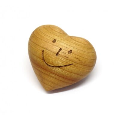 corazón de madera 'Smiley'