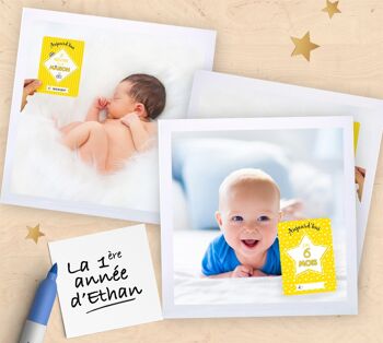 Cartes étapes de la vie de bébé - cadeau de naissance 2