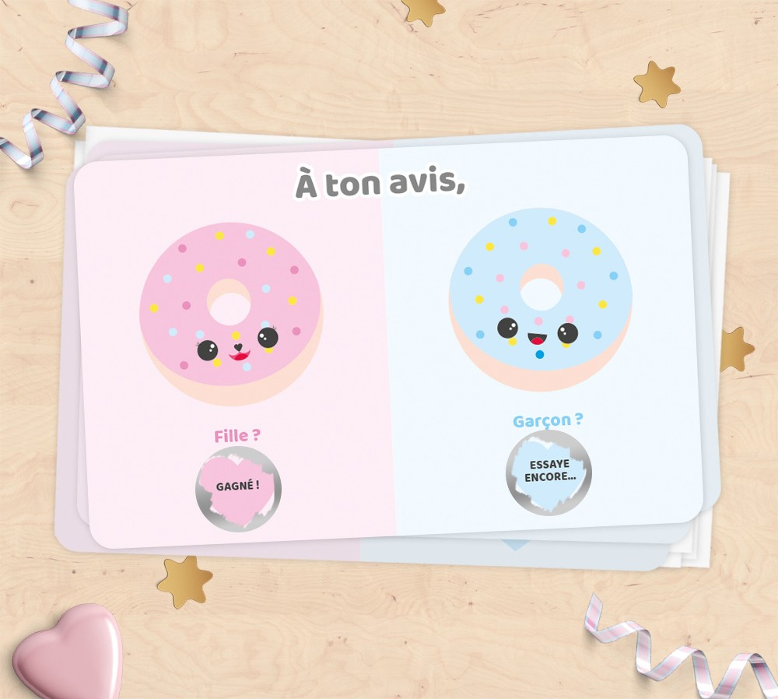 Achat Mini carte à gratter annonce sexe du bébé - donuts en gros