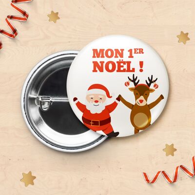 Badge "Mon 1er Noël" pour photo souvenir de bébé