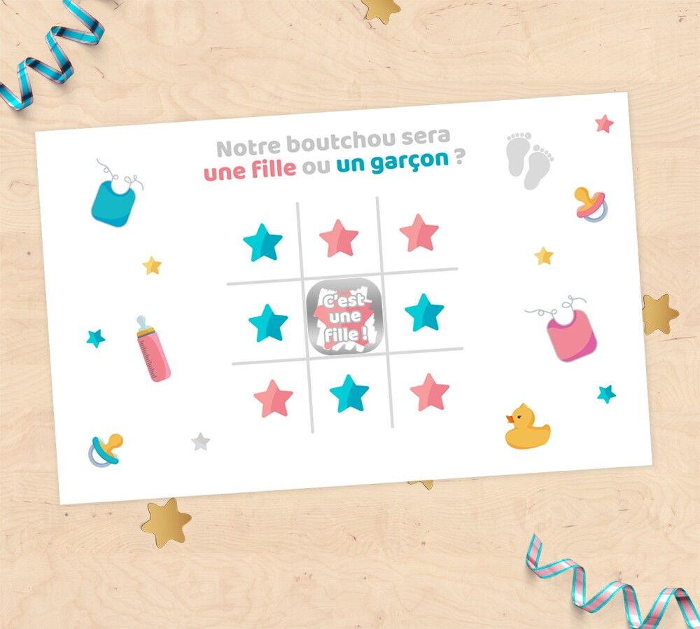 Mini gratta e vinci che annuncia il sesso del bambino - pidocchi