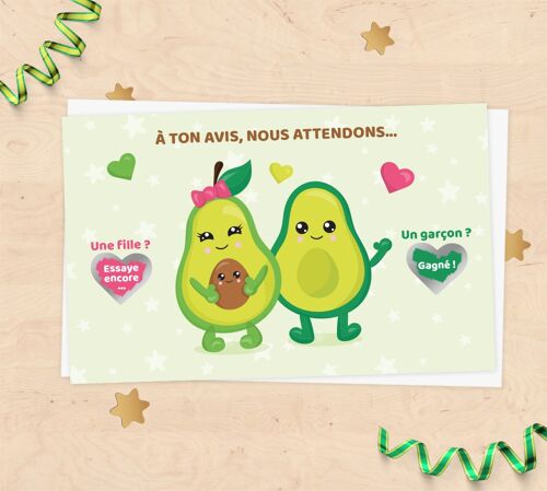 Mini carte à gratter annonce sexe du bébé - Avocat
