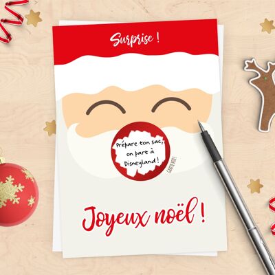 Carte à gratter pour annonces à personnaliser - Spécial Père noël