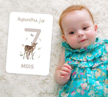 Cartes étapes de la vie de bébé - Animaux 6