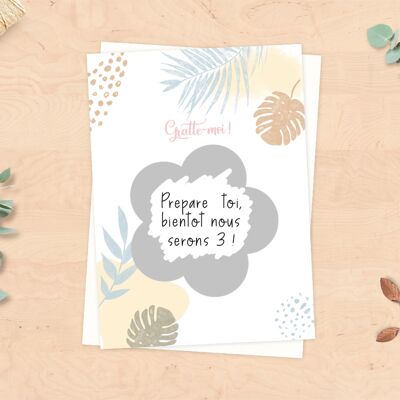 Scratch announcement card to personalize - Boho Style