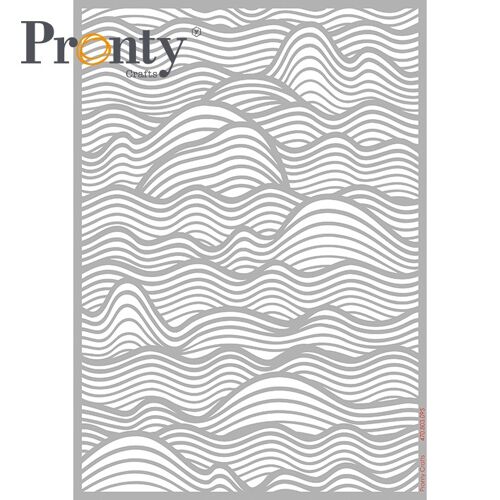 Pronty Crafts stencil Waves A4