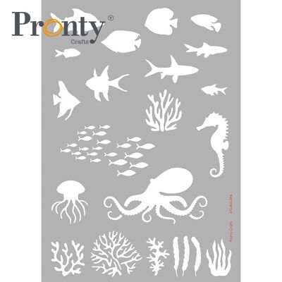 Pronty Crafts Stencil Objetos Marinos A4