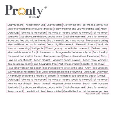 Pronty Stickers A5 Sea text