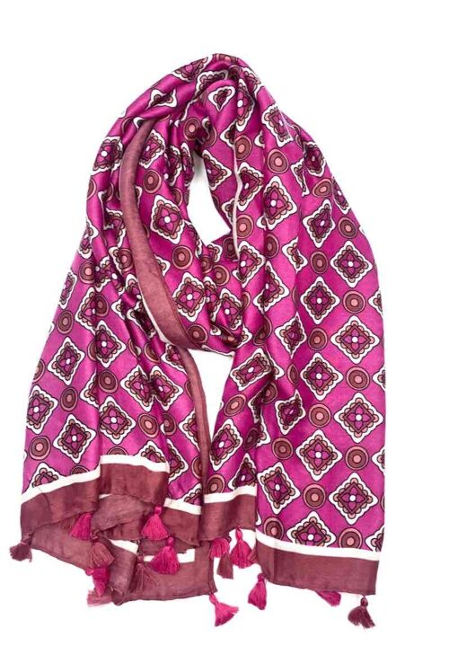 foulard brillant rose.