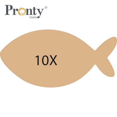 Pronty Crafts - MDF 3 mm Pesce, confezione da 10
