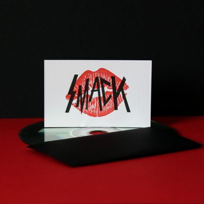 Mini tarjeta Smack y sobre de impresión tipográfica
