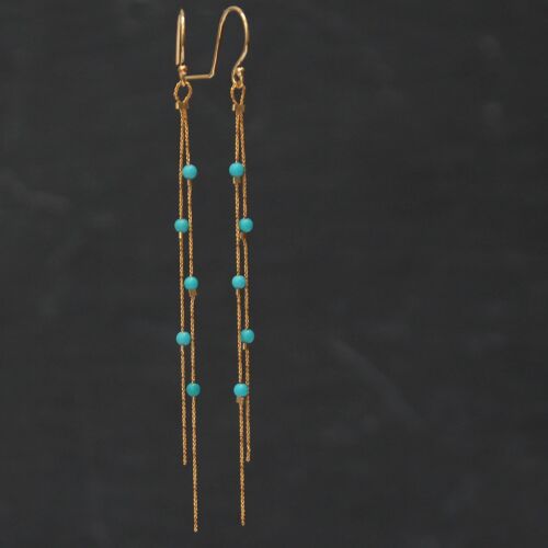 Boucles d'oreilles gling turquoise du nevada