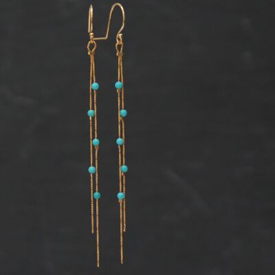 Boucles d'oreilles gling turquoise du nevada