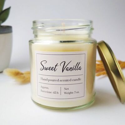 Soy wax candle Sweet Vanilla scented