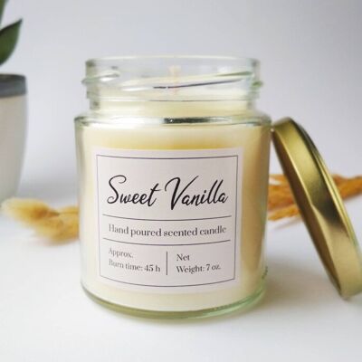 Soy wax candle Sweet Vanilla scented