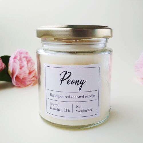 Soy wax candle Peony scented