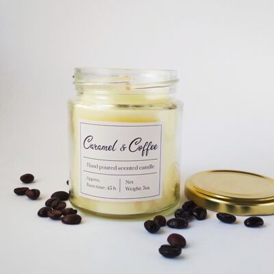 Soy wax candle Caramel and Coffee scented