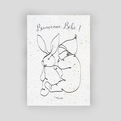 Carte à planter - Bienvenue bébé