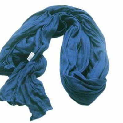 Kleine Jersey-Stof Sjaal - blauw (Smal - S)