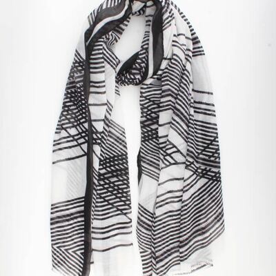Sjaal “Mia” zwart/wit