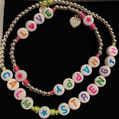 SS Love/Happy Bracelet