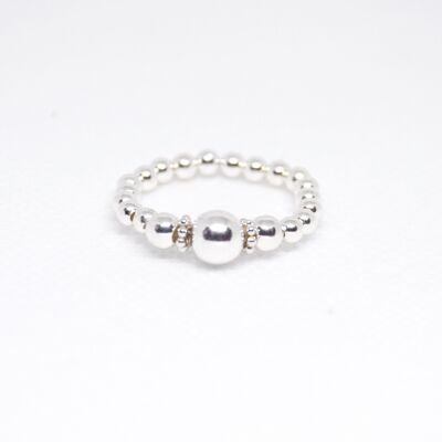 Sterling Silver 6mm Ball Beaded Ring