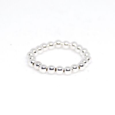 Sterling Silver Simple 3mm Beaded Ring