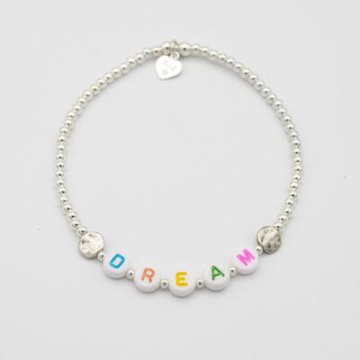 Sterling Silver beaded €œDream€ bracelet