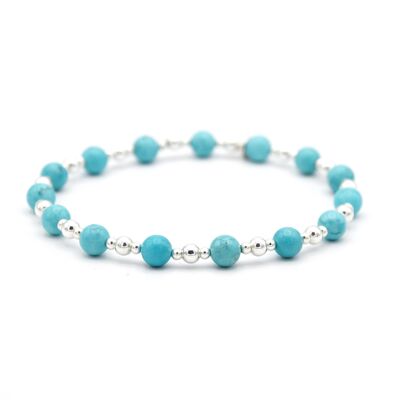 Sterling Silver and Turquoise Simplicity Midi Bracelet