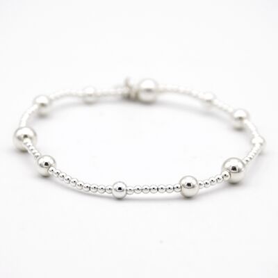 Sterling Silver Mini Simplicity Satellite Bracelet