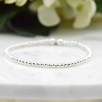 Sterling Silver Simplicity 3mm Bead Bracelet