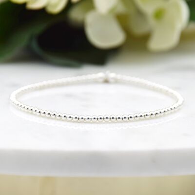 Sterling Silver Simplicity 2.5mm Bead Bracelet