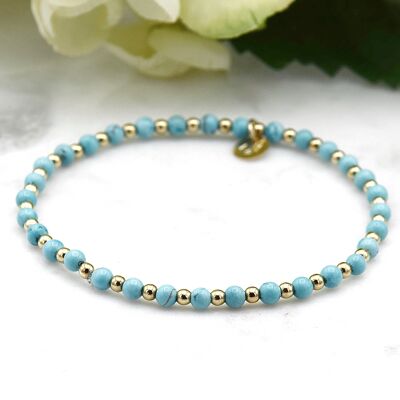 Turquoise and 14k Gold Filled Simplicity Mini Bracelet