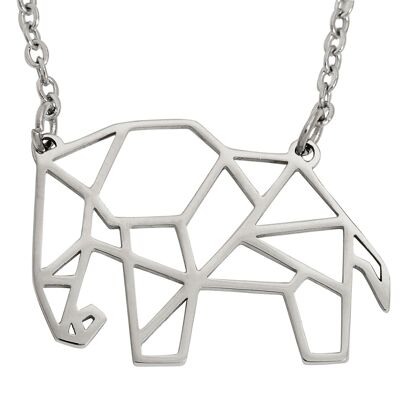 Collana Geometrica Elefante Argento