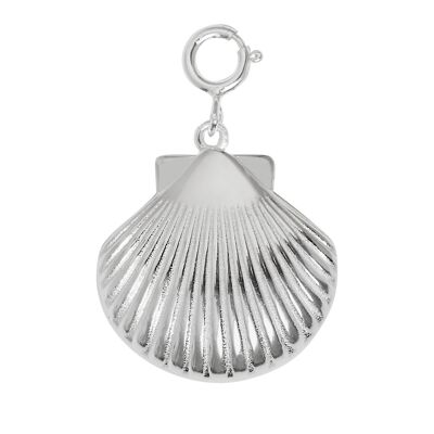 Clam Shell Charm Silver
