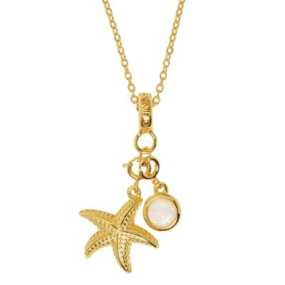 Collier Moorea Double Charm Or
