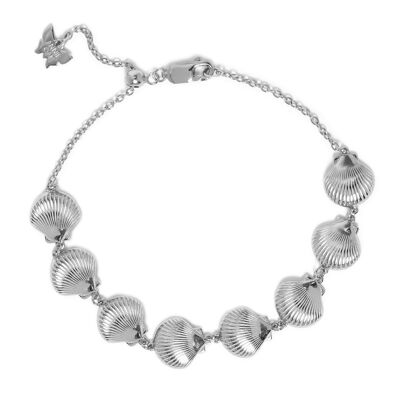 Clam Shell Silver Bracelet