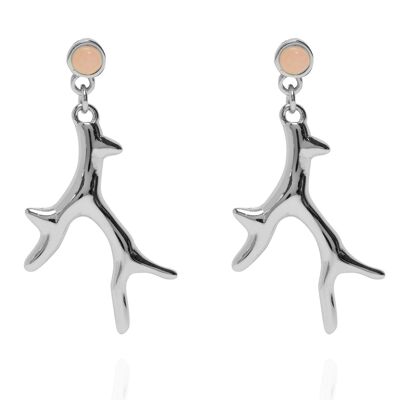 Coral Reef Drop Earrings Silver