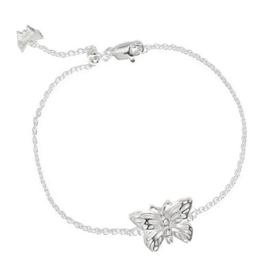 Sparkle Butterfly Armband Silber