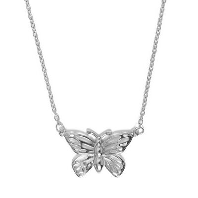 Schmetterling Halskette Silber