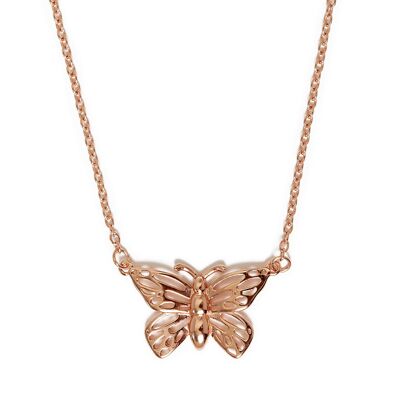 Schmetterling Halskette Roségold
